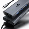 Multi-functional white packaging box USB-C docking station, multi-interface portable data transmission, charging and expansion accessories Application Scenario
